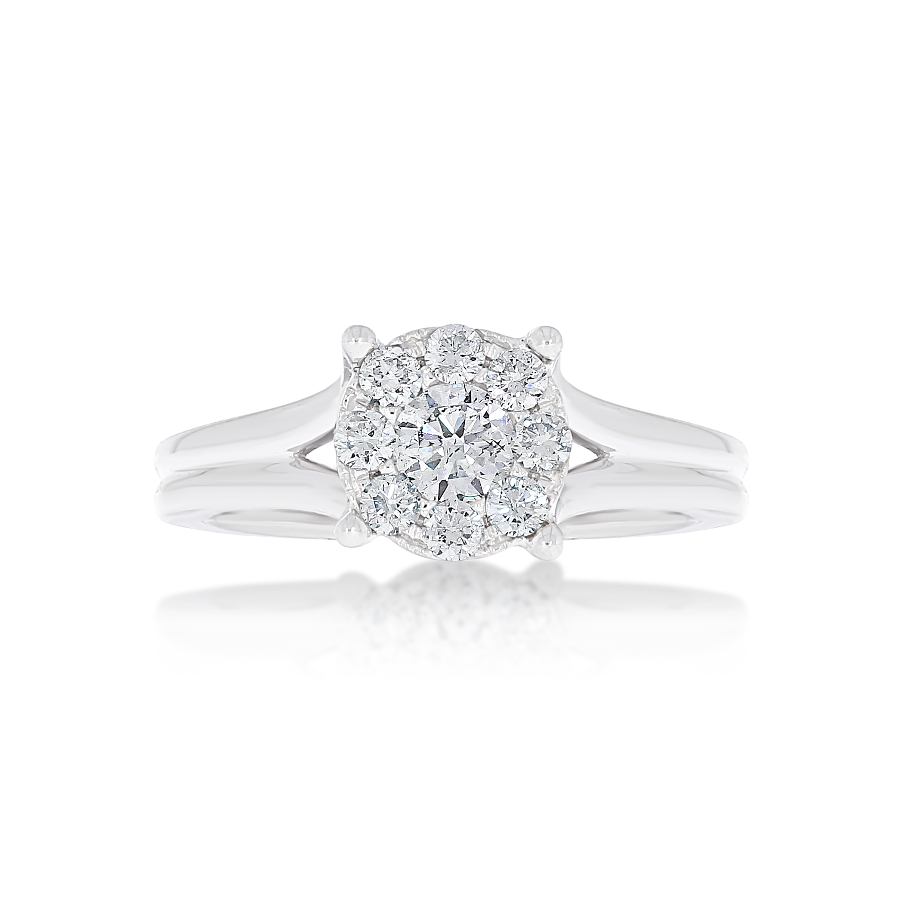 Diamond Engagement Ring 0.72 ct. 14k White Gold